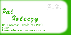 pal holeczy business card